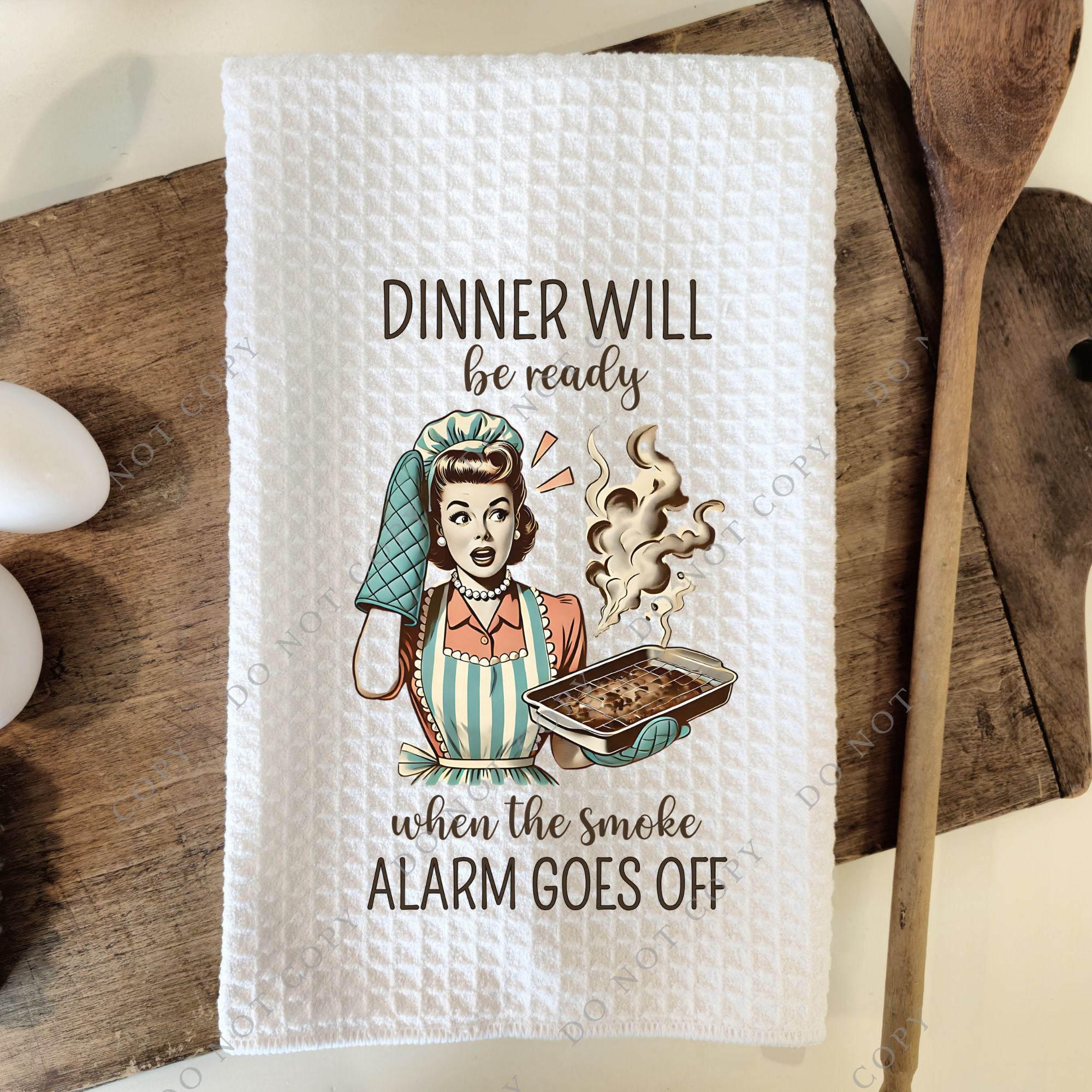 Smoke Alarm Tea Towel