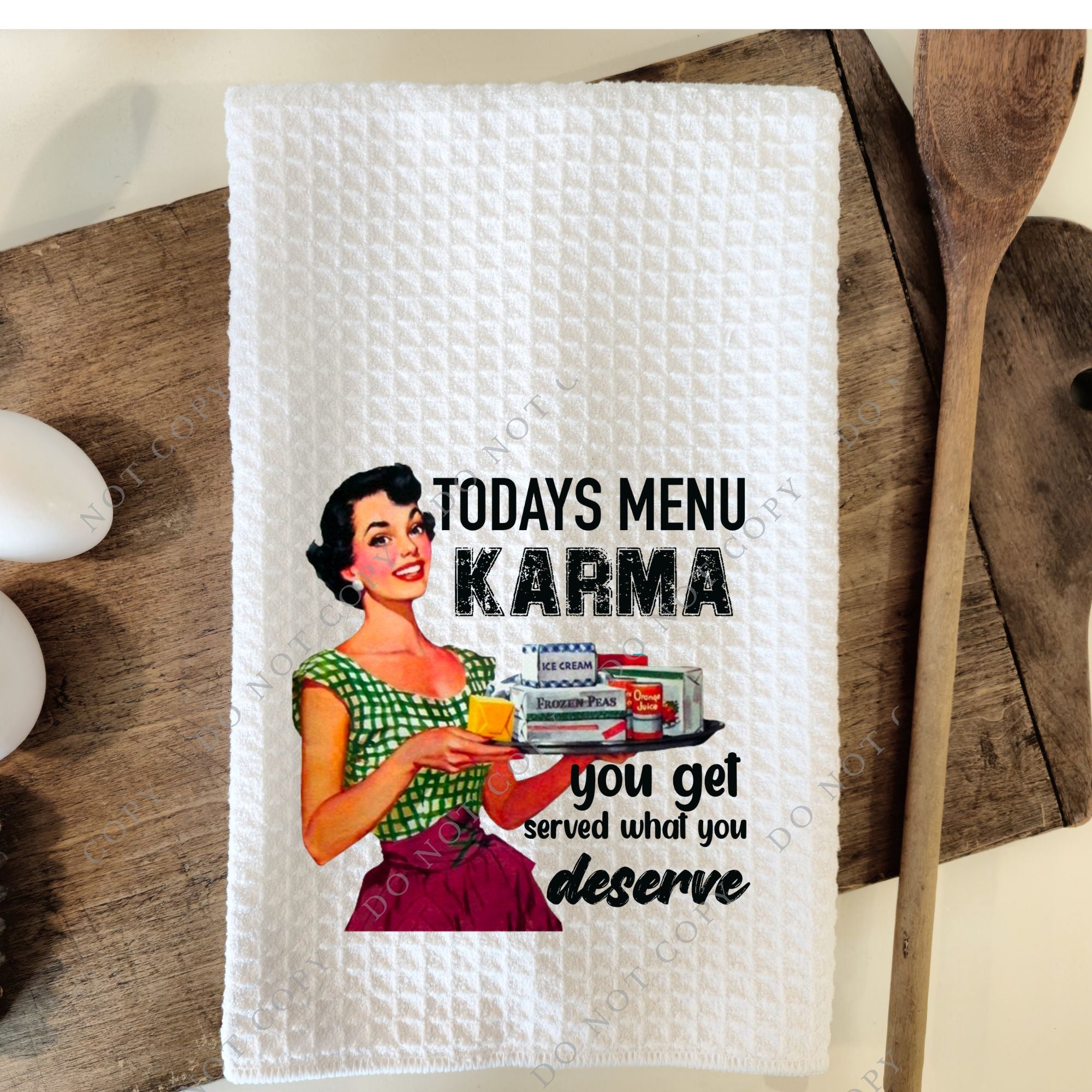 Today's Menu Karma Tea Towel