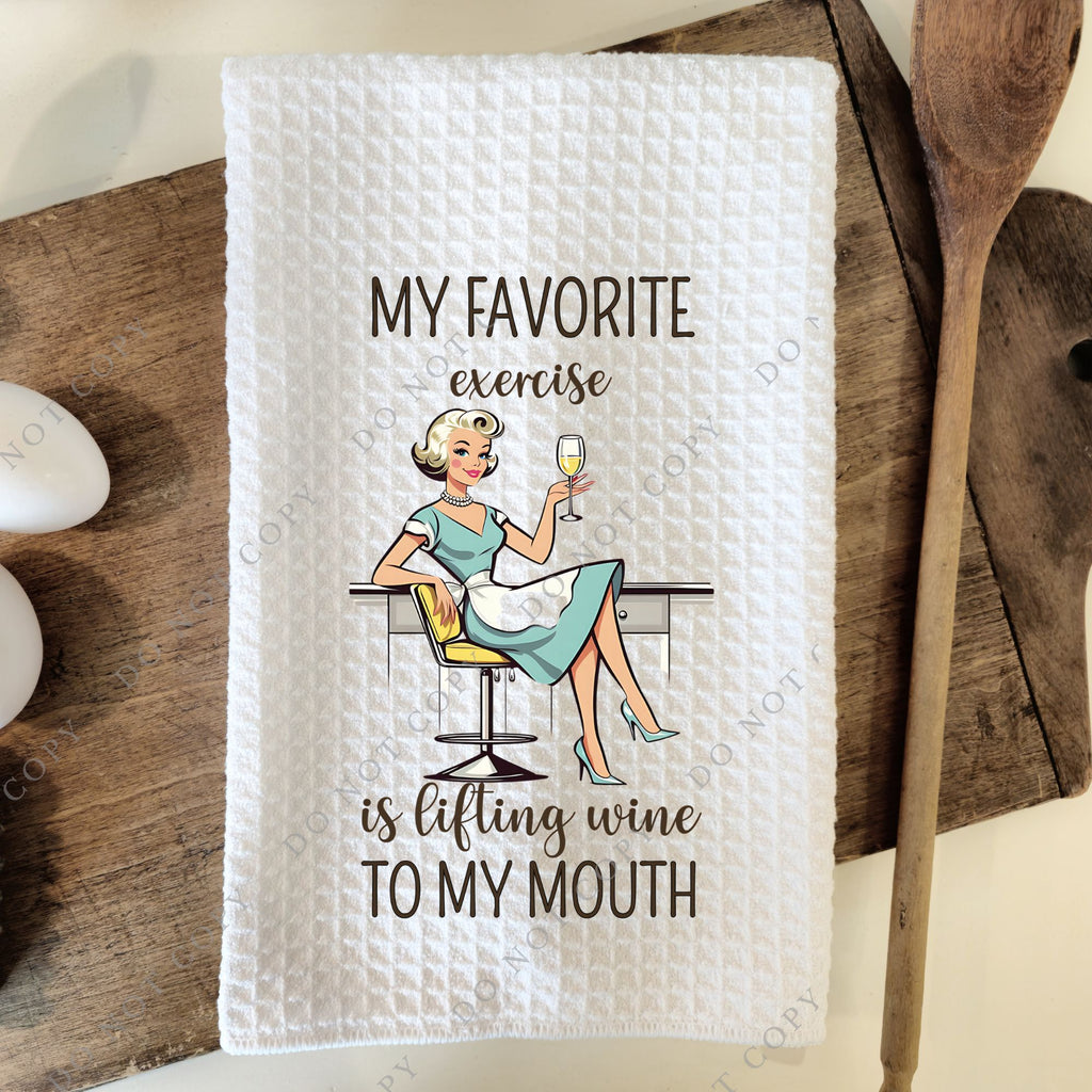 Favorite Exercise Tea Towel