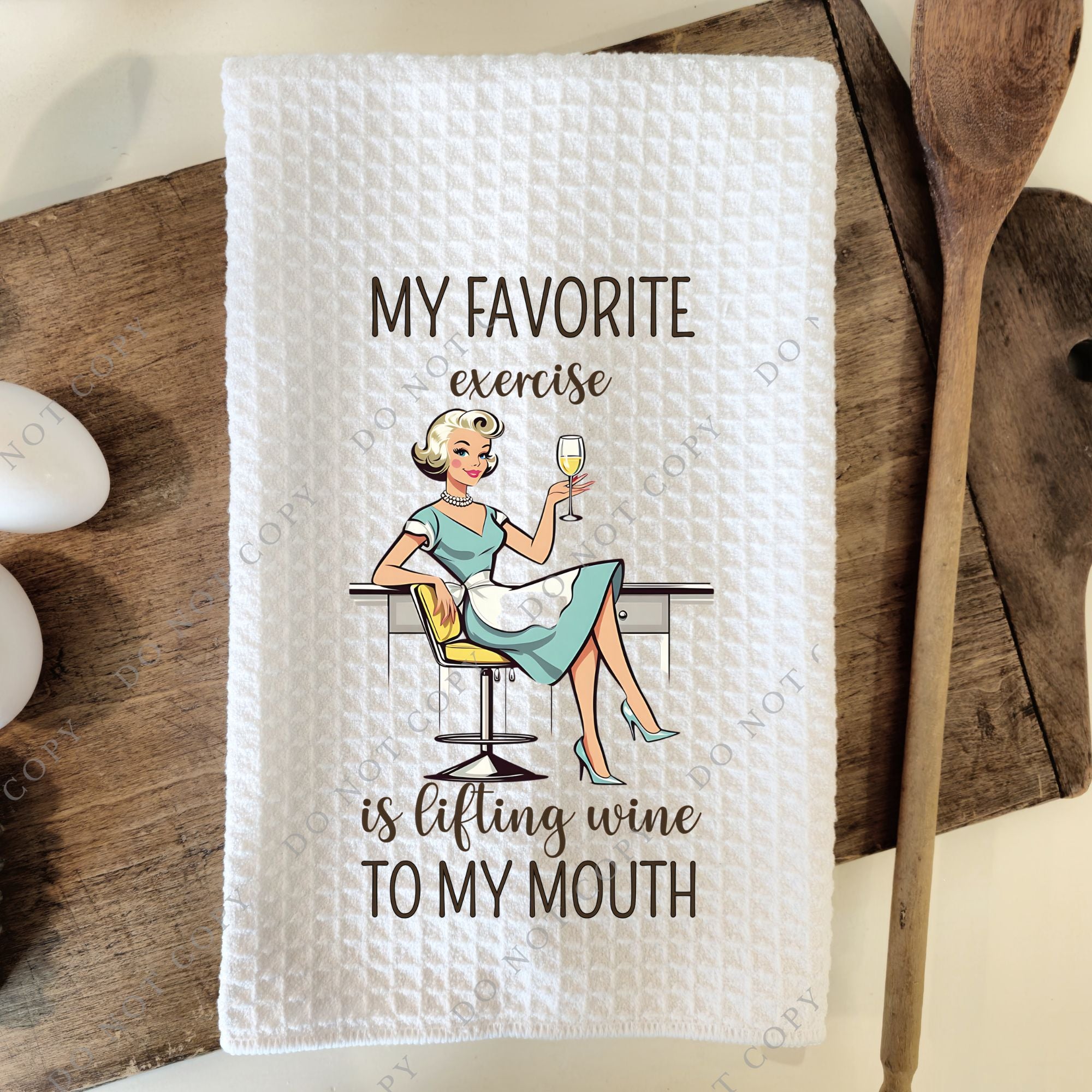 Favorite Exercise Tea Towel